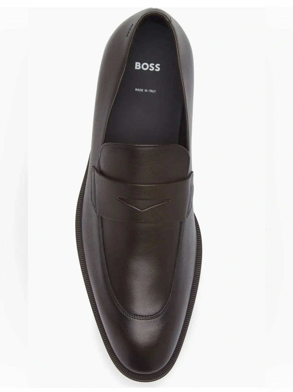 BOSS Derek Leather Penny Loafers, men’s 9, NWT